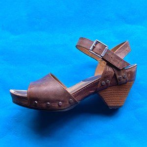 Fluevog Rules Low Gardiner Strapped Heel Sandal Size 8